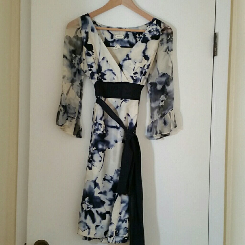 Anthropologie watercolor print dress